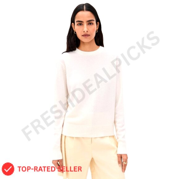 Cashmere Crewneck Sweater Relaxed Fit Classic Elegant Minimal Chic Pullover